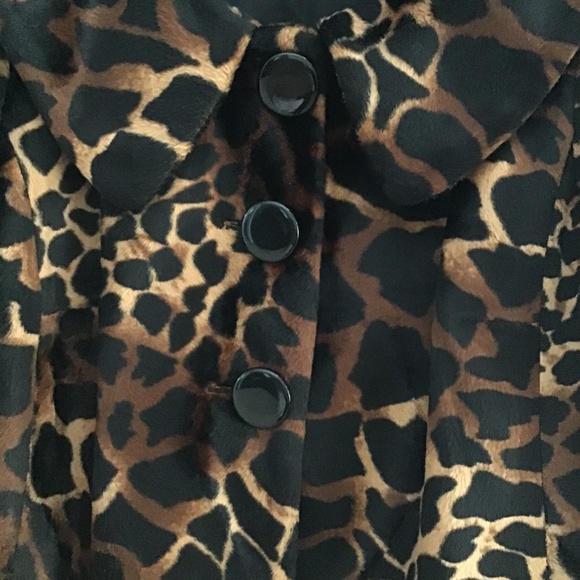 Brown animal print 3/4 sleeve short jacket size 8 (M) - Picture 7 of 7